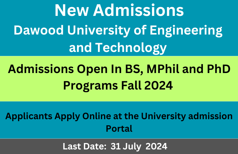 Dawood University of Engineering and Technology New Admissions Fall 2024 (2)