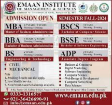 Emaan Institute of Management and Sciences New Admissions Fall 2024 (2)