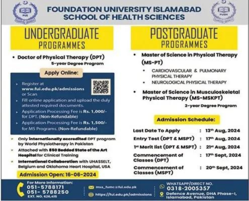 Foundation University Islamabad New Admissions Fall 2024 (2)