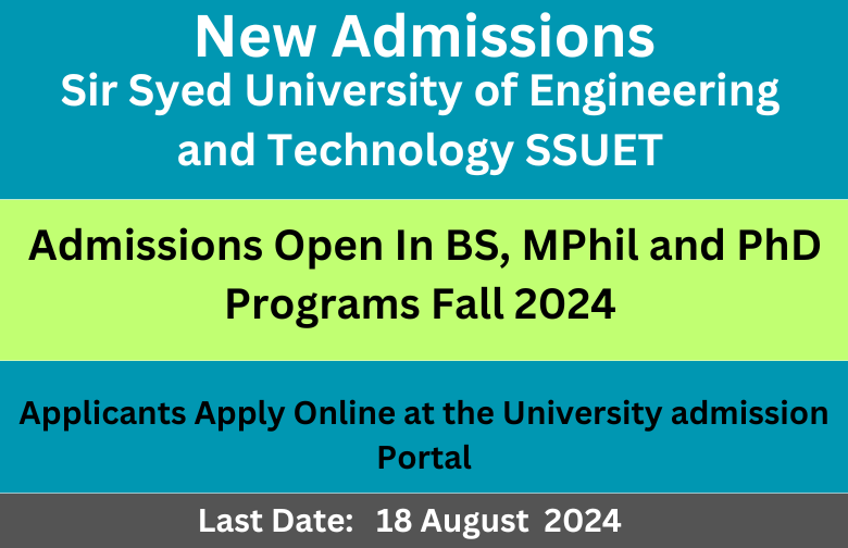 Sir Syed University Karachi New Admissions Open Fall 2024 (2)